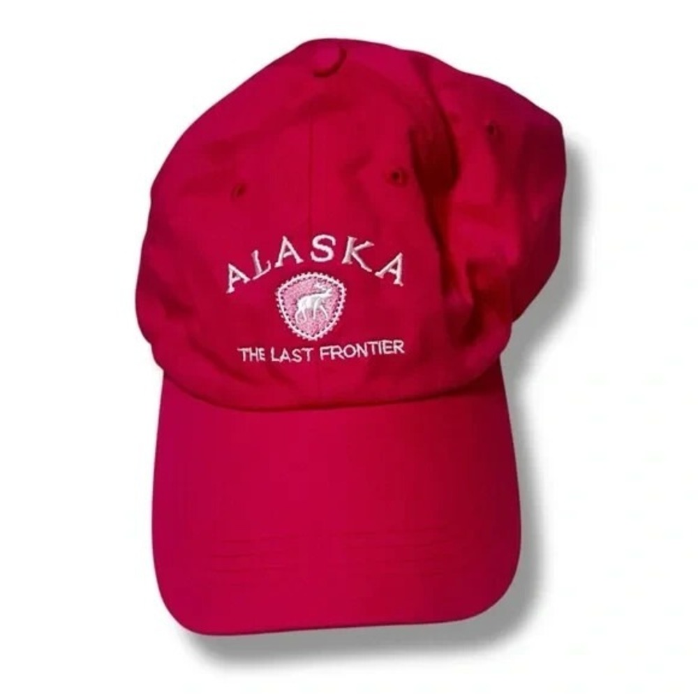 Alaska The Last Frontier Pink Baseball Cap Hat